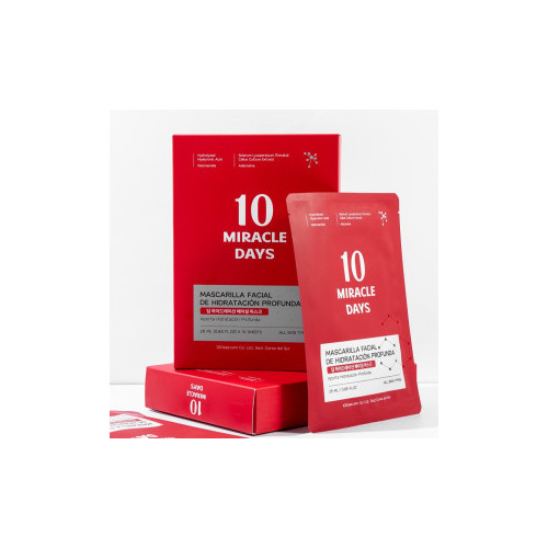 [ENG]10 Miracle Days Deep Hydration Mask Intense Moisturizing K-Beauty Sheet Mask for Glowing Skin